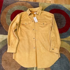 Philosophy Mustard Yellow Suede Jacket NWT